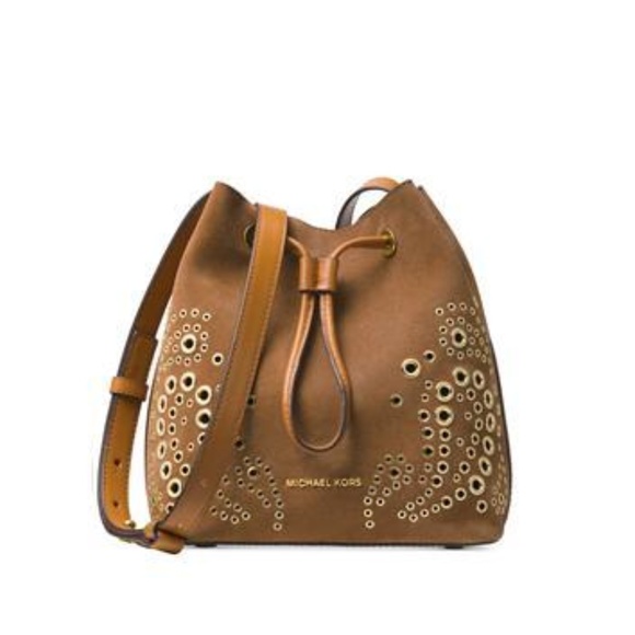 Michael Kors Handbags - Michael Kors Cary Embellished Suede Crossbody